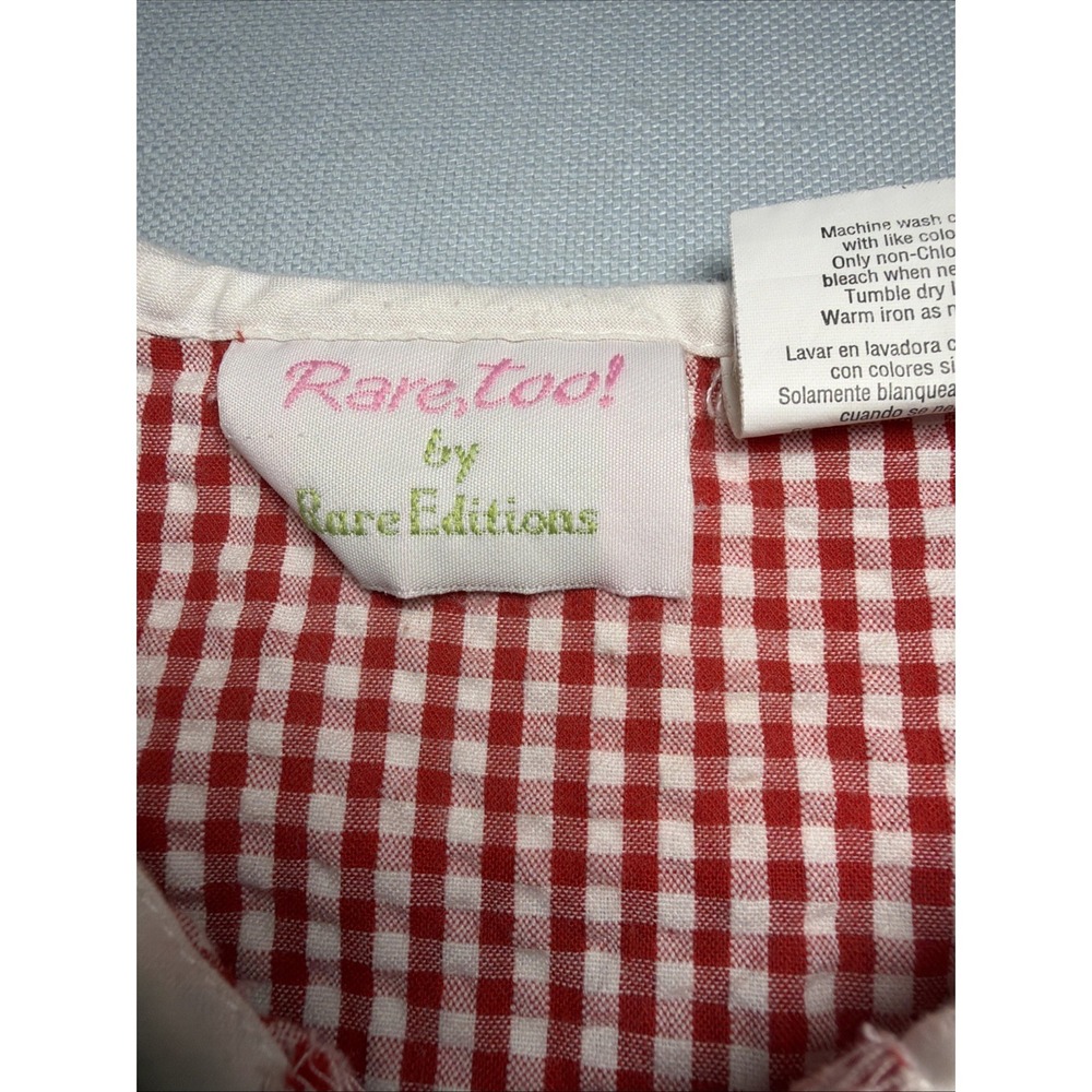 Vintage Y2K Ladybug Seersucker Dress Size 4t Rare Too By Rare Editions - Picture 4 of 16